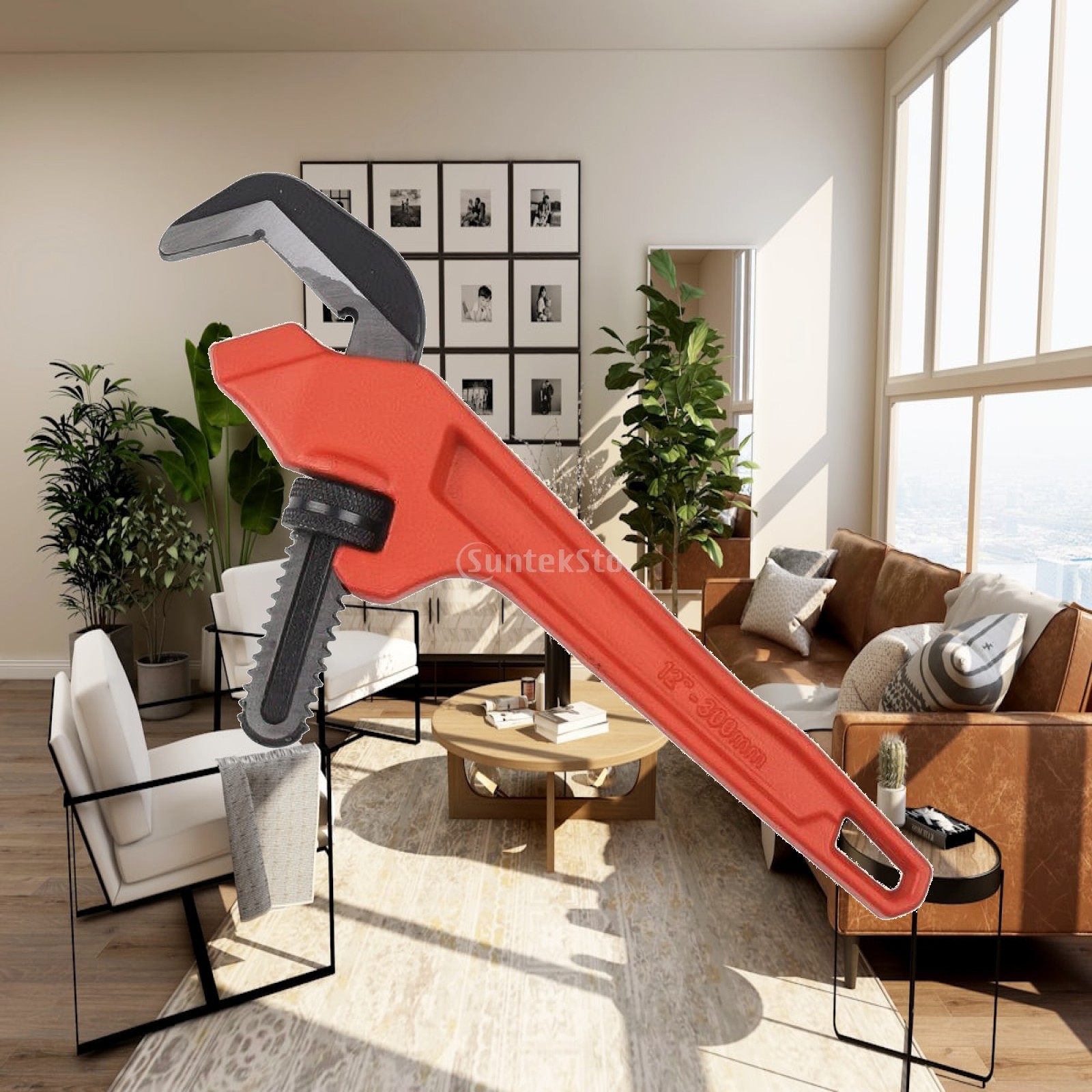 Tools In The Workshop - Hex Pipe Wrench Adjustable Wrench with