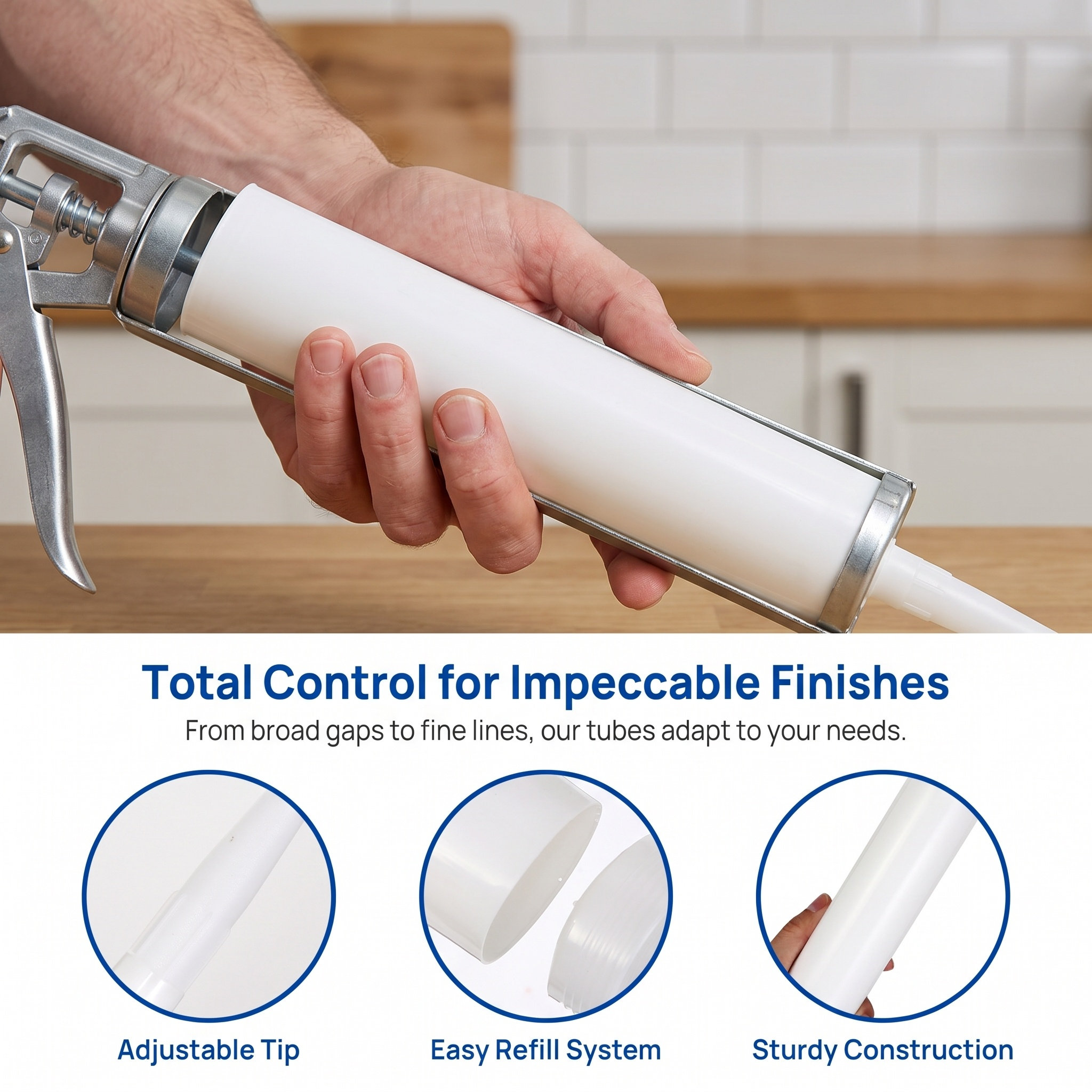 Tools Youtube - 5Pcs Empty Refillable Plastic Caulk Tubes